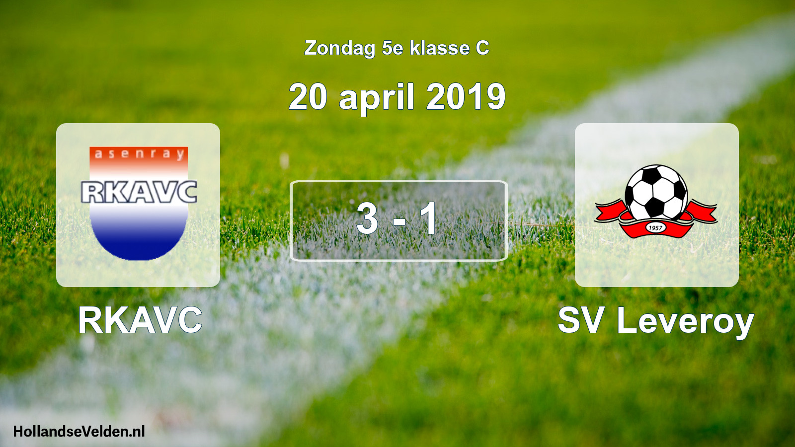 Total number of matches played: RKAVC - SV Leveroy 3 - 1 (20 April 2019)