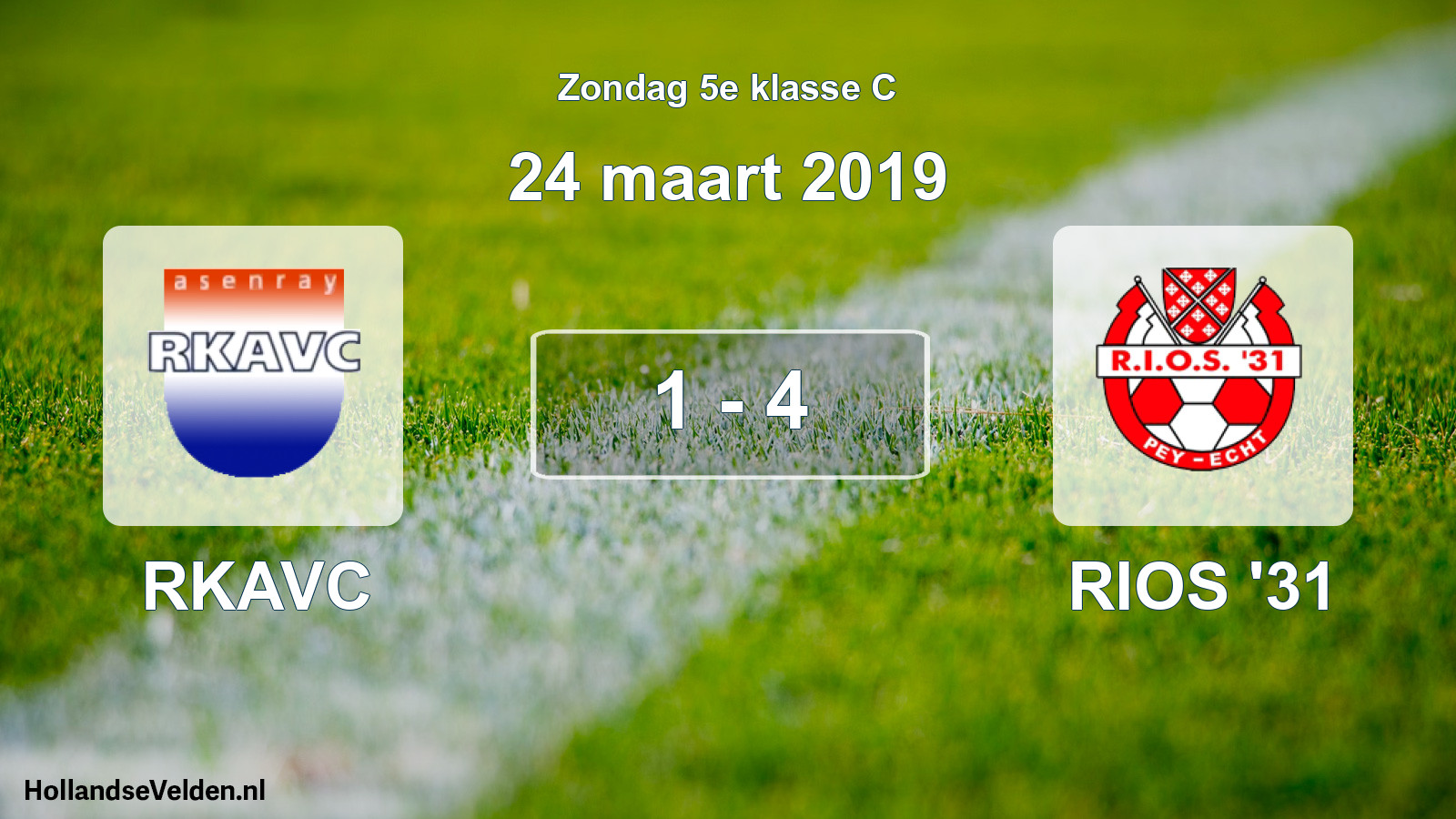 Total number of matches played: RKAVC - RIOS '31 1 - 4 (24 March 2019)