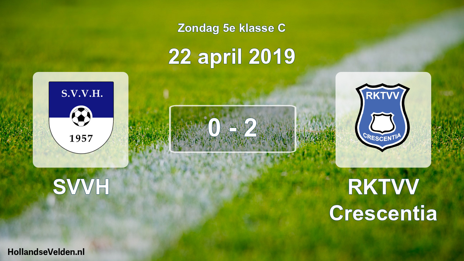 Total number of matches played: SVVH - RKTVV Crescentia 0 - 2 (22 April 2019)