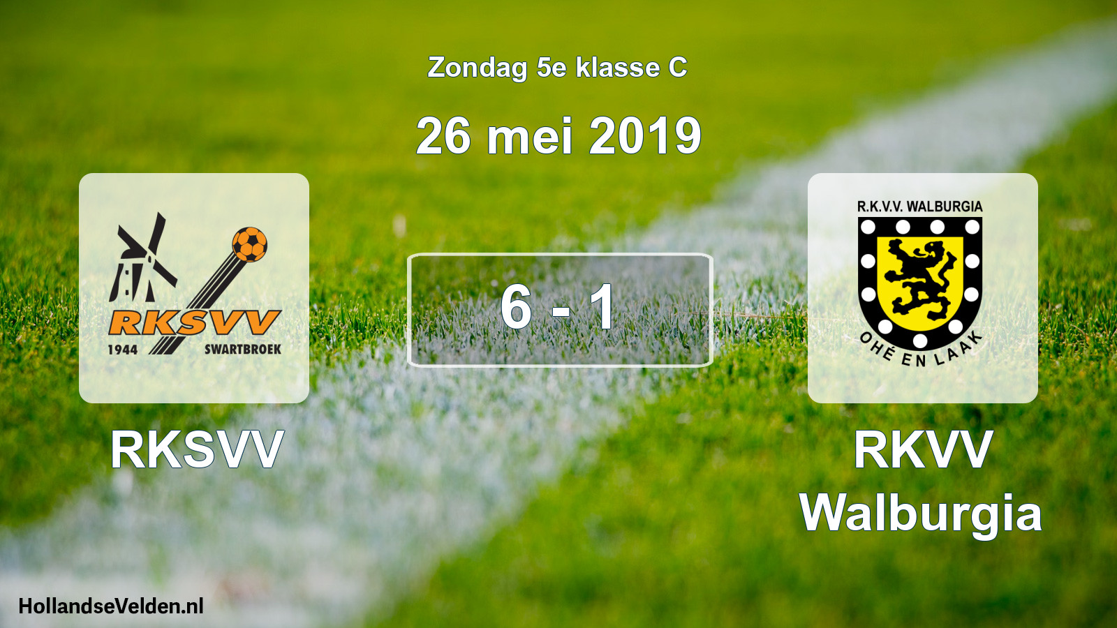 Total number of matches played: RKSVV - RKVV Walburgia 6 - 1 (26 May 2019)