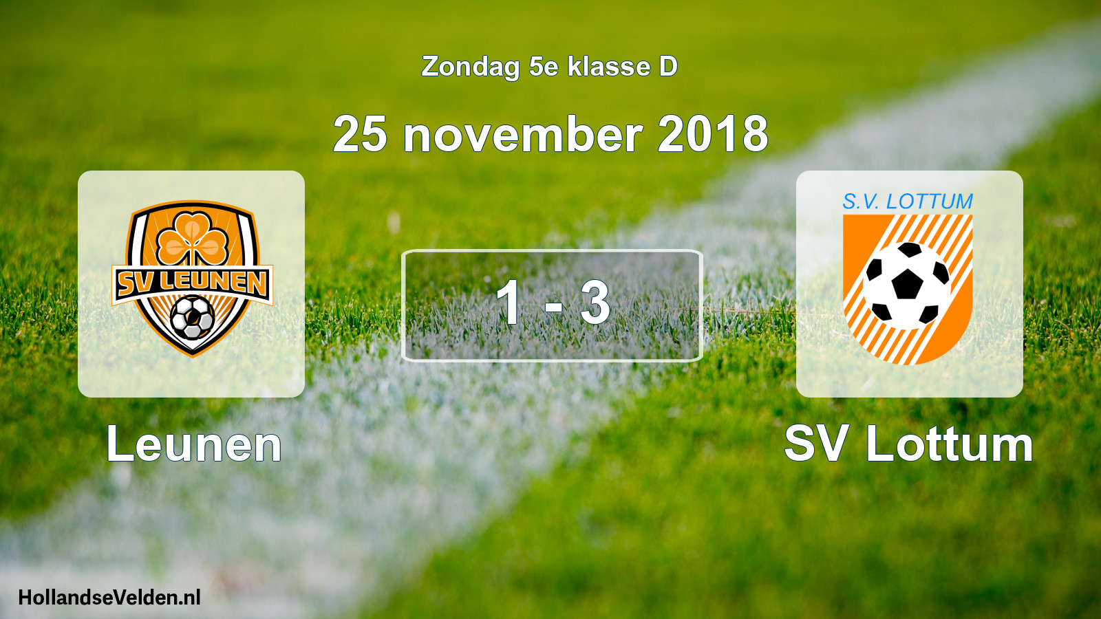 Total number of matches played: Leunen - SV Lottum 1 - 3 (25 November 2018)