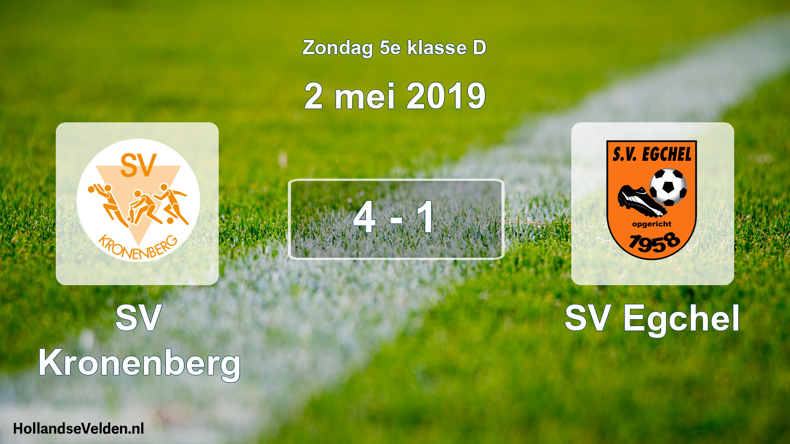 Total number of matches played: SV Kronenberg - SV Egchel 4 - 1 (2 May 2019)