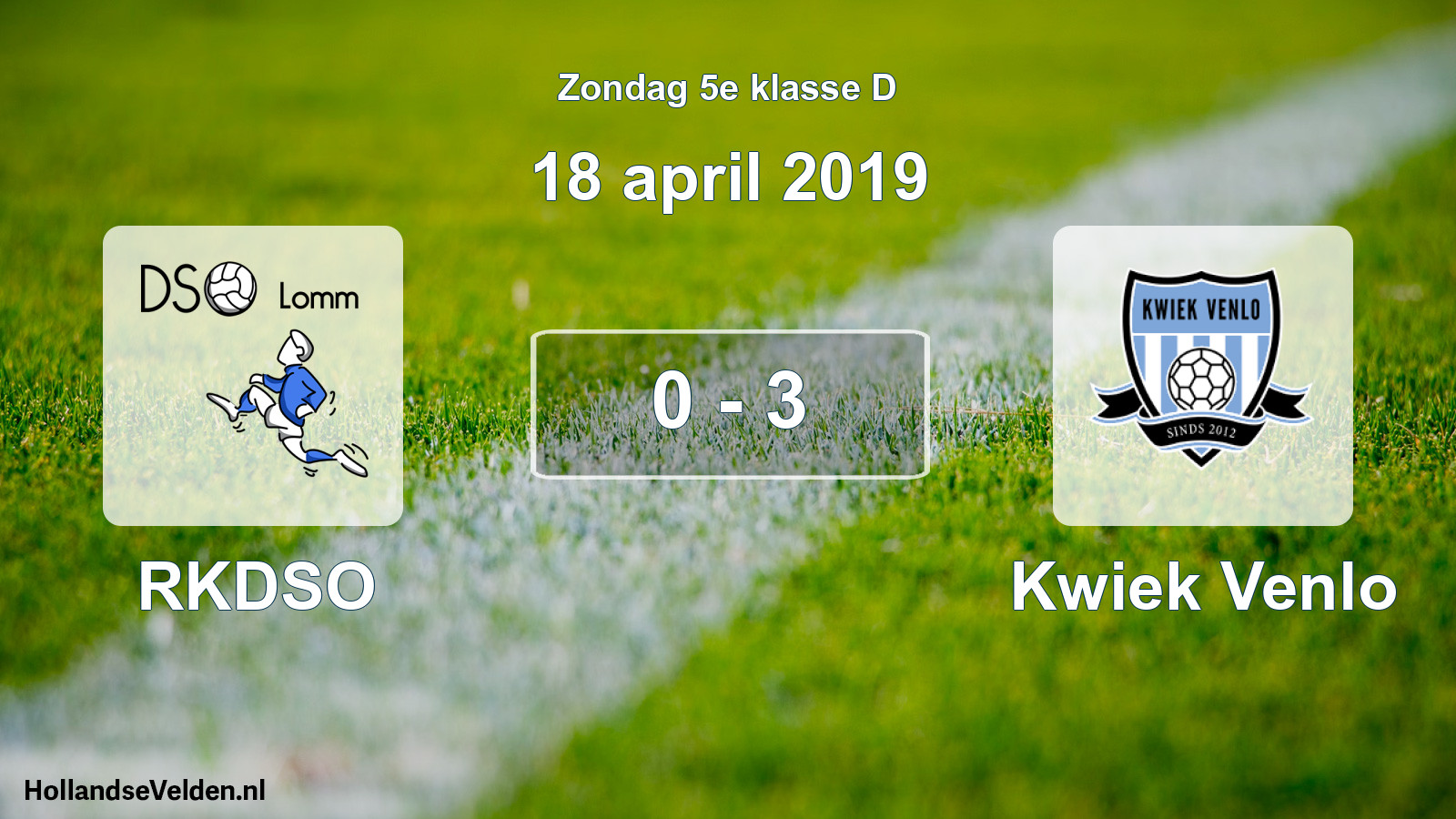 Total number of matches played: RKDSO - Kwiek Venlo 0 - 3 (18 April 2019)