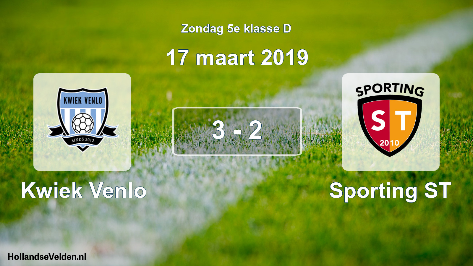 Total number of matches played: Kwiek Venlo - Sporting ST 3 - 2 (17 March 2019)