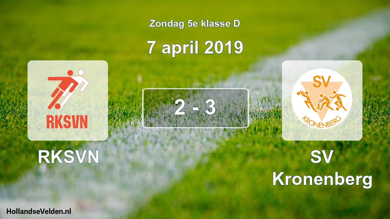 Total number of matches played: RKSVN - SV Kronenberg 2 - 3 (7 April 2019)