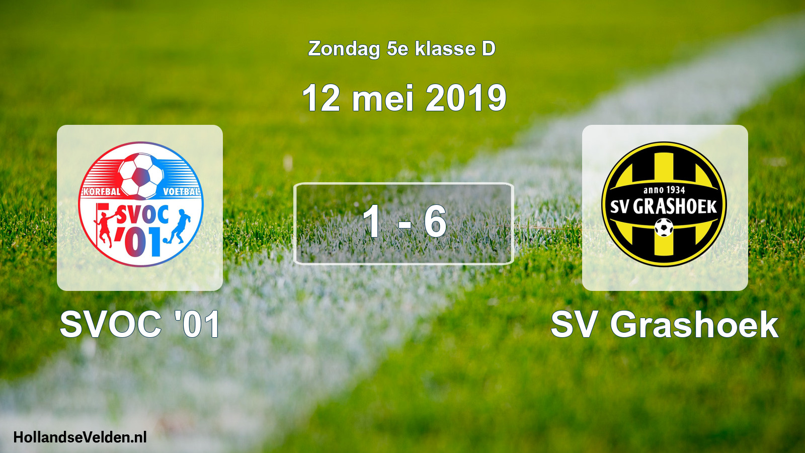 Total number of matches played: SVOC '01 - SV Grashoek 1 - 6 (12 May 2019)