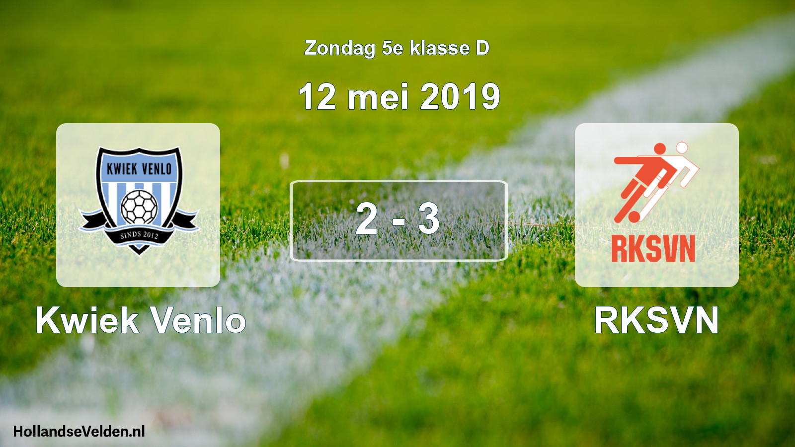 Total number of matches played: Kwiek Venlo - RKSVN 2 - 3 (12 May 2019)