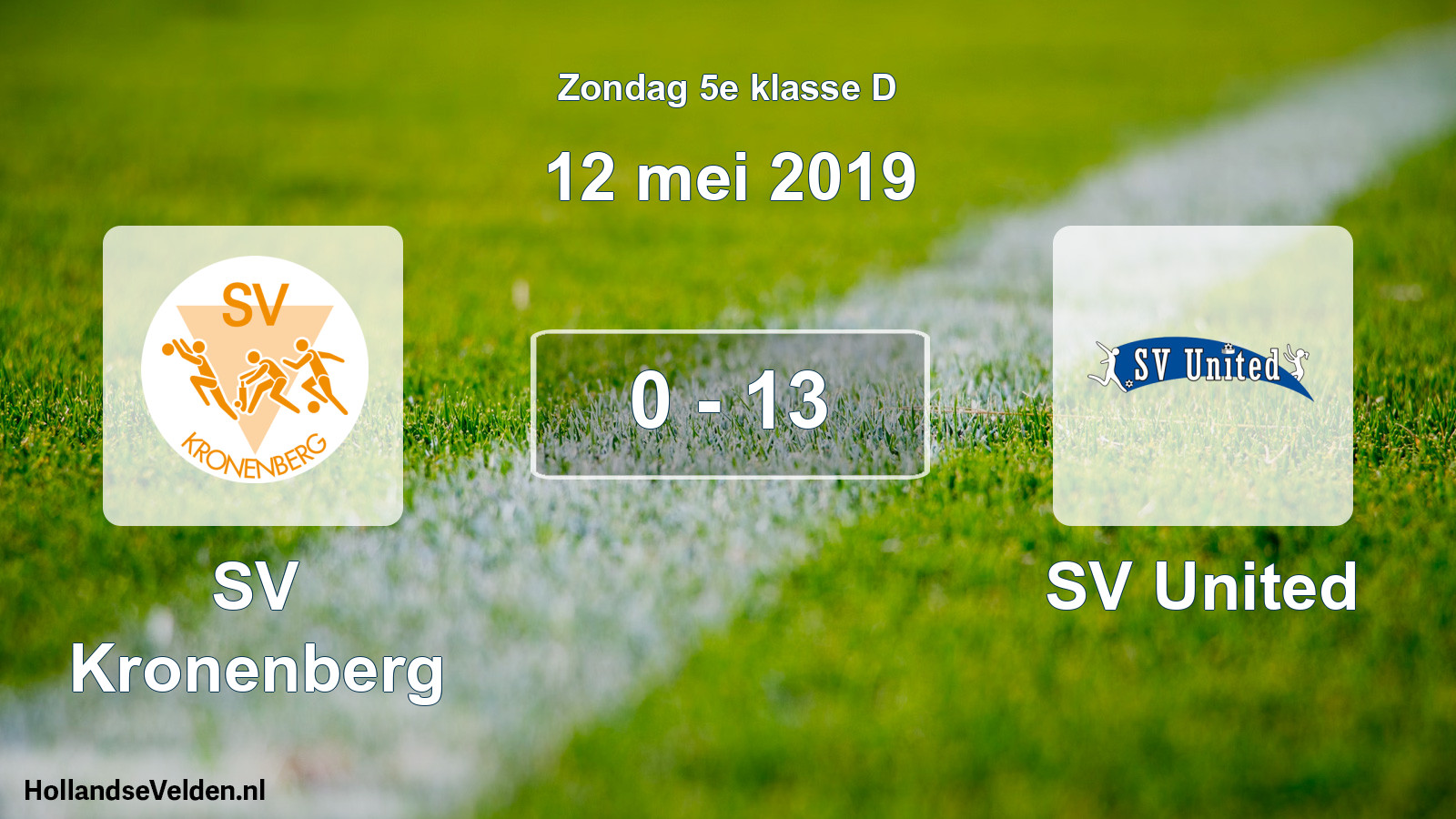 Total number of matches played: SV Kronenberg - SV United 0 - 13 (12 May 2019)
