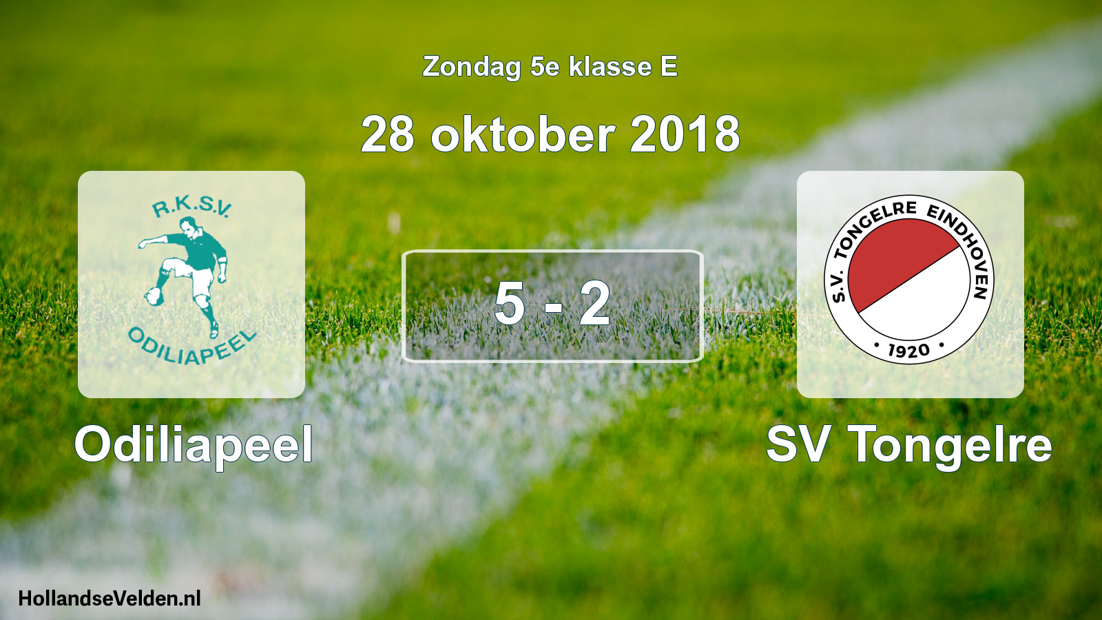 Total number of matches played: Odiliapeel - SV Tongelre 5 - 2 (28 October 2018)