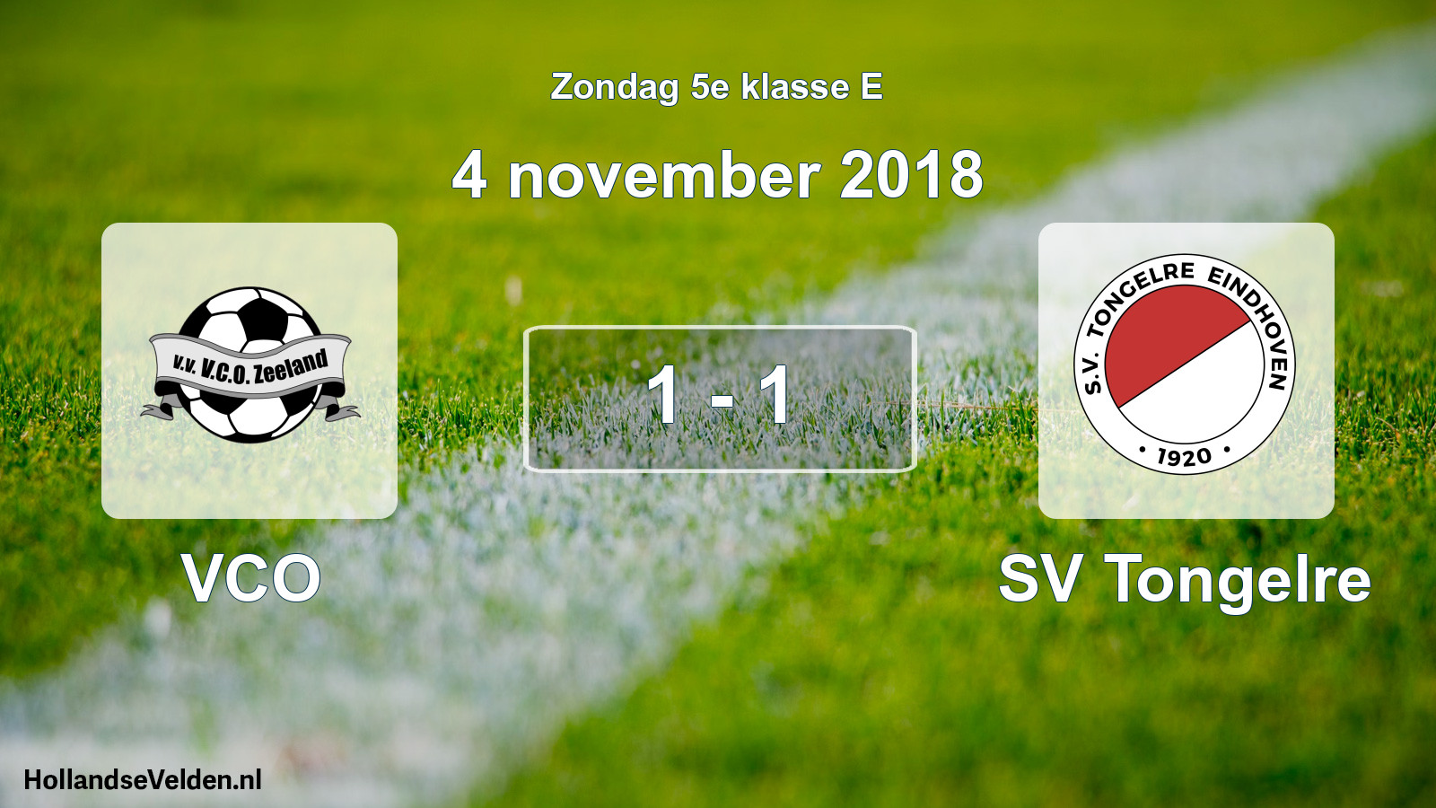 Total number of matches played: VCO - SV Tongelre 1 - 1 (4 November 2018)