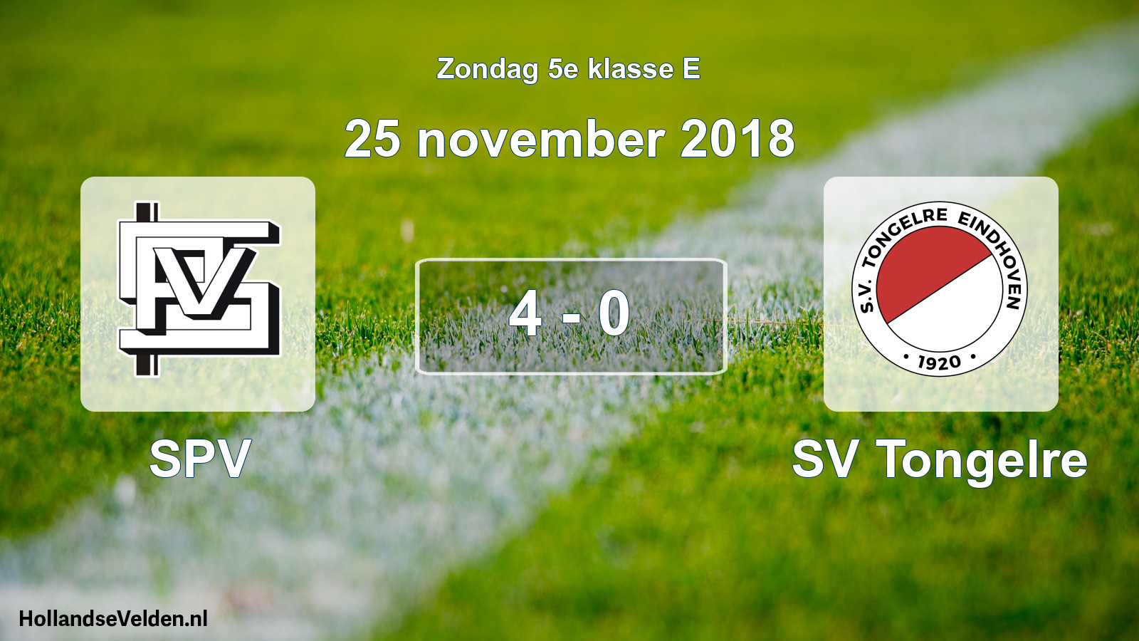 Total number of matches played: SPV - SV Tongelre 4 - 0 (25 November 2018)
