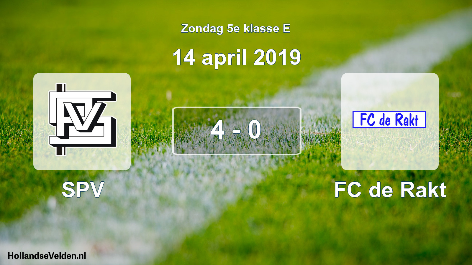 Total number of matches played: SPV - FC de Rakt 4 - 0 (14 April 2019)