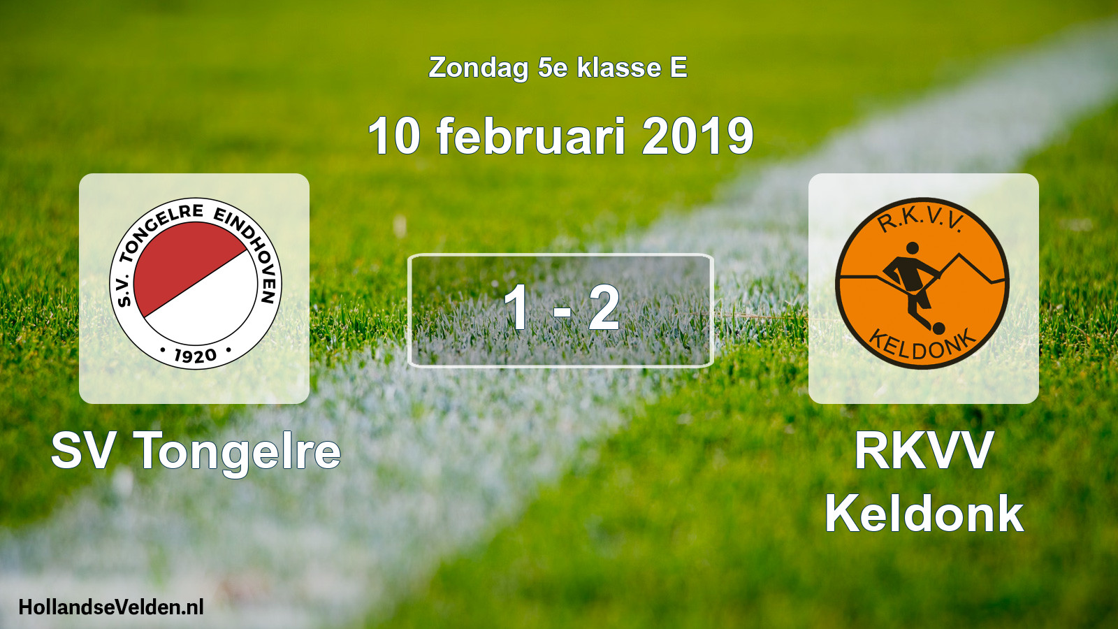Total number of matches played: SV Tongelre - RKVV Keldonk 1 - 2 (10 February 2019)