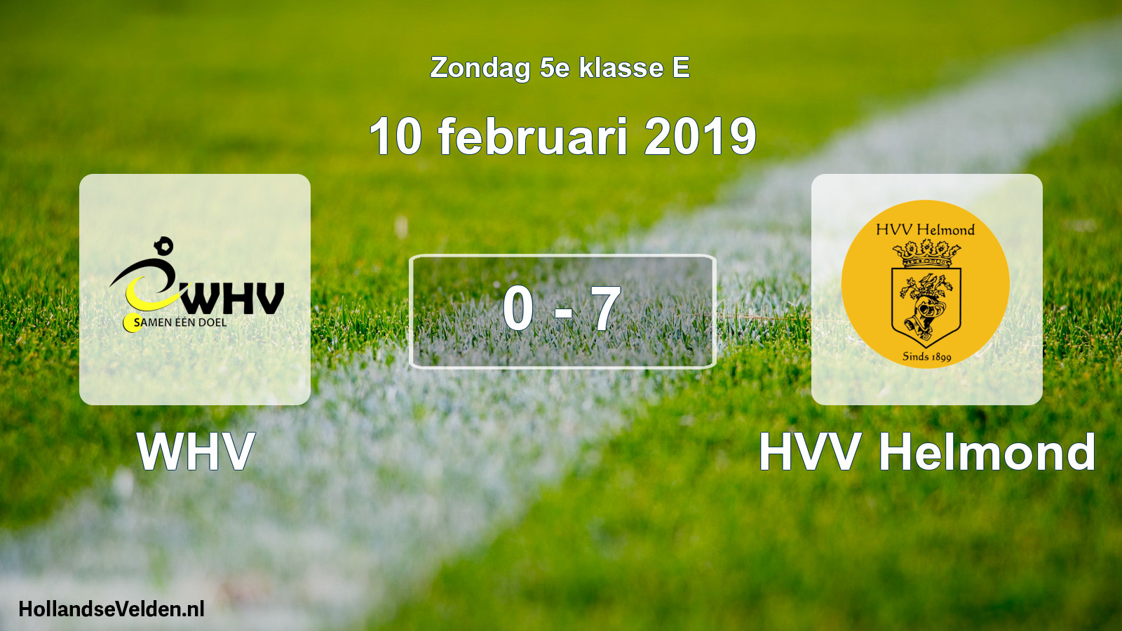 Total number of matches played: WHV - HVV Helmond 0 - 7 (10 February 2019)