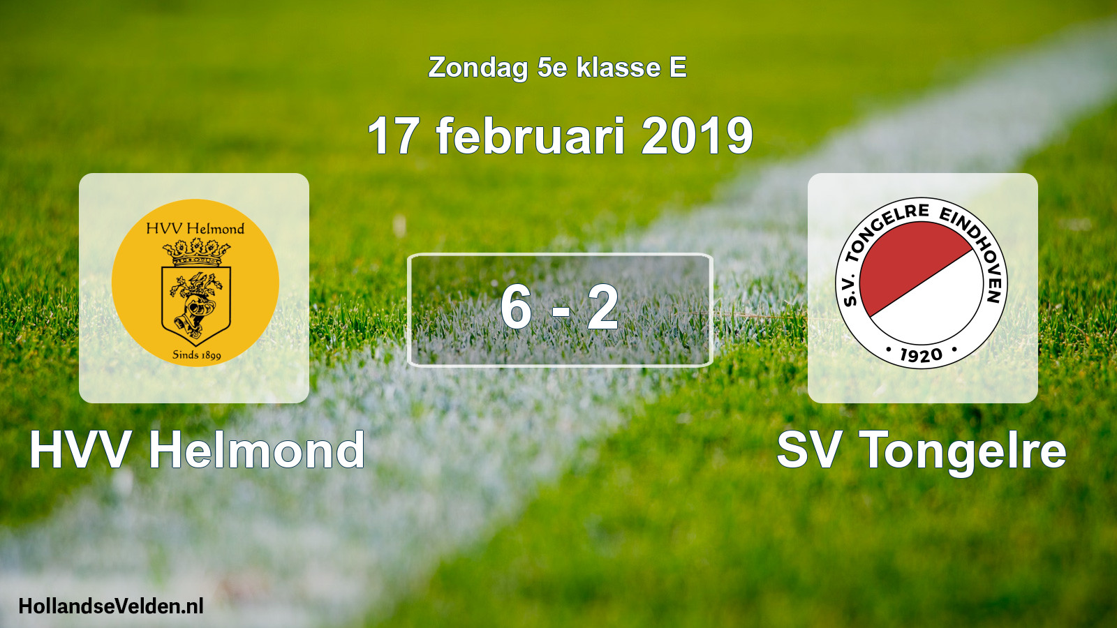 Total number of matches played: HVV Helmond - SV Tongelre 6 - 2 (17 February 2019)
