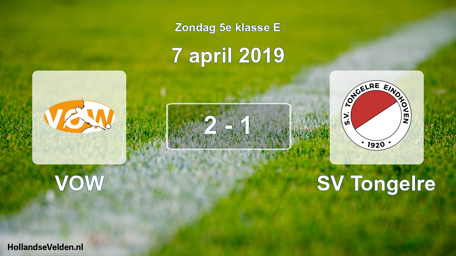 Total number of matches played: VOW - SV Tongelre 2 - 1 (7 April 2019)
