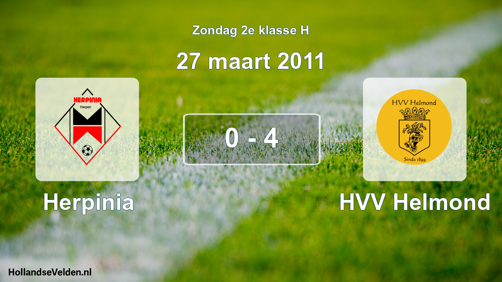 Total number of matches played: Herpinia - HVV Helmond 0 - 4 (27 March 2011)