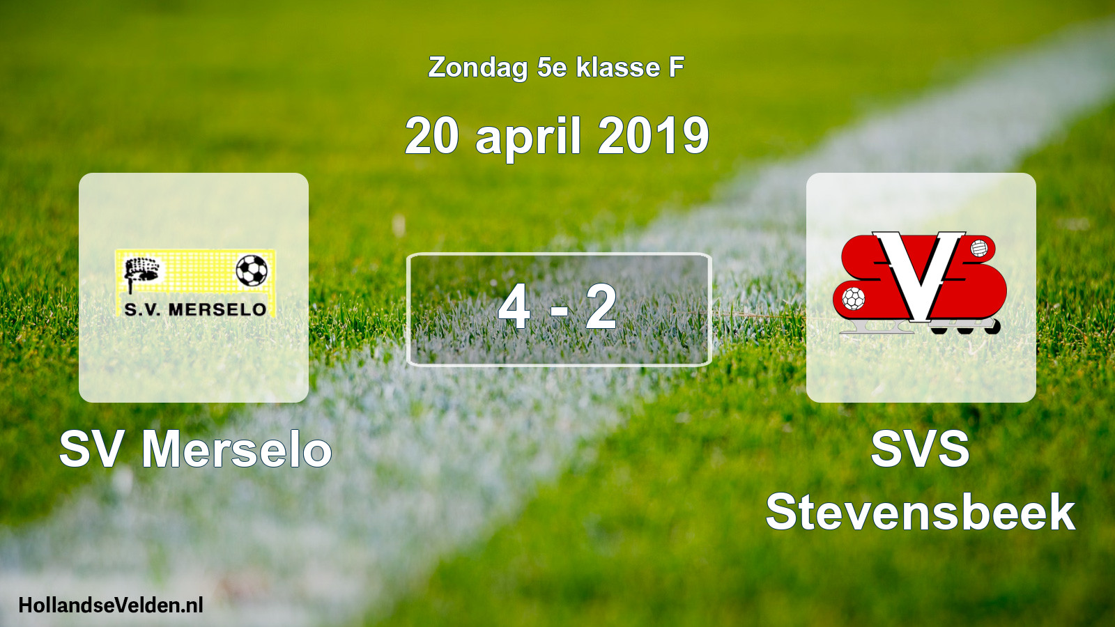 Total number of matches played: SV Merselo - SVS Stevensbeek 4 - 2 (20 April 2019)