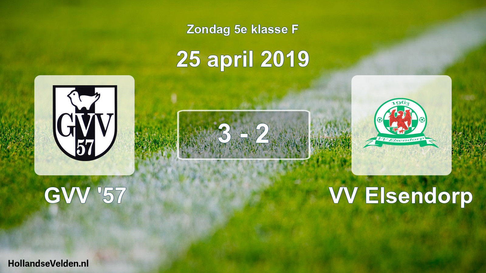 Total number of matches played: GVV '57 - VV Elsendorp 3 - 2 (25 April 2019)