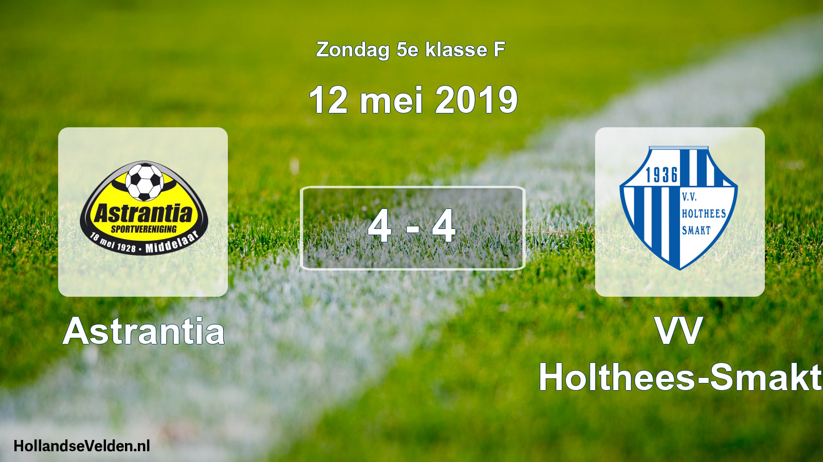 Total number of matches played: Astrantia - VV Holthees-Smakt 4 - 4 (12 May 2019)