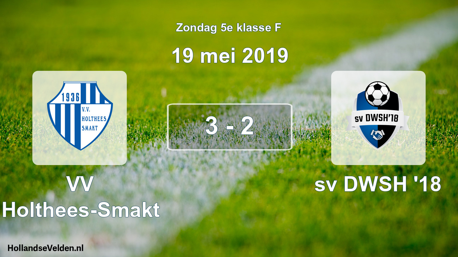 Total number of matches played: VV Holthees-Smakt - sv DWSH '18 3 - 2 (19 May 2019)