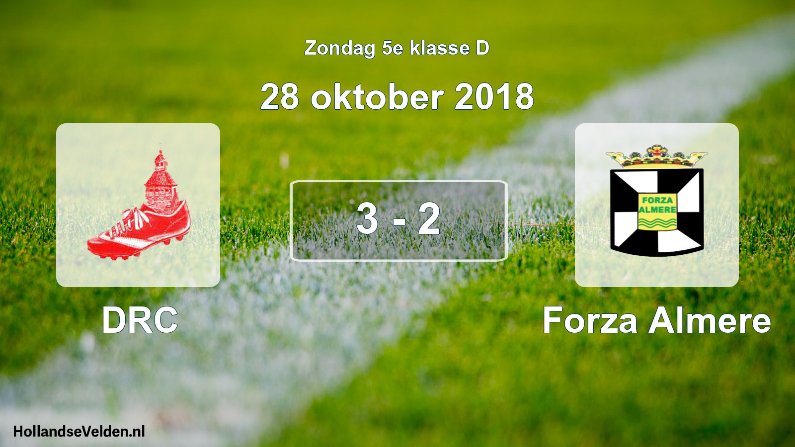 Total number of matches played: DRC - Forza Almere 3 - 2 (28 October 2018)