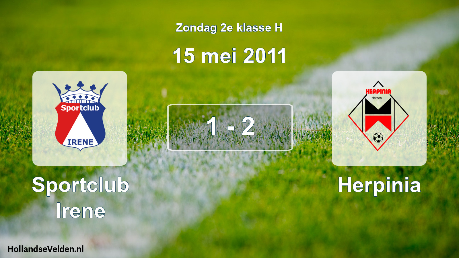 Total number of matches played: Sportclub Irene - Herpinia 1 - 2 (15 May 2011)