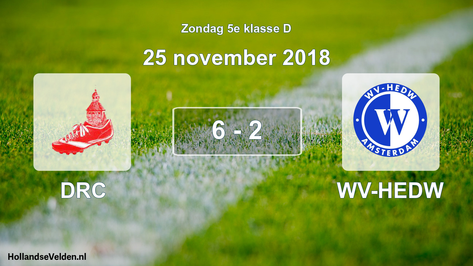 Total number of matches played: DRC - WV-HEDW 6 - 2 (25 November 2018)