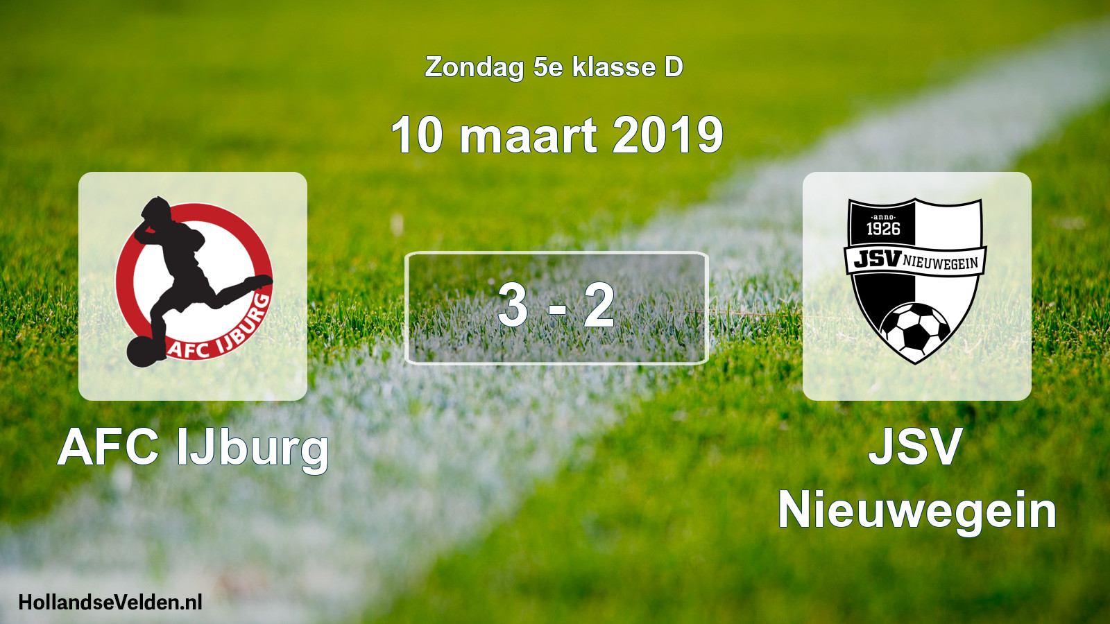 Total number of matches played: AFC IJburg - JSV Nieuwegein 3 - 2 (10 March 2019)