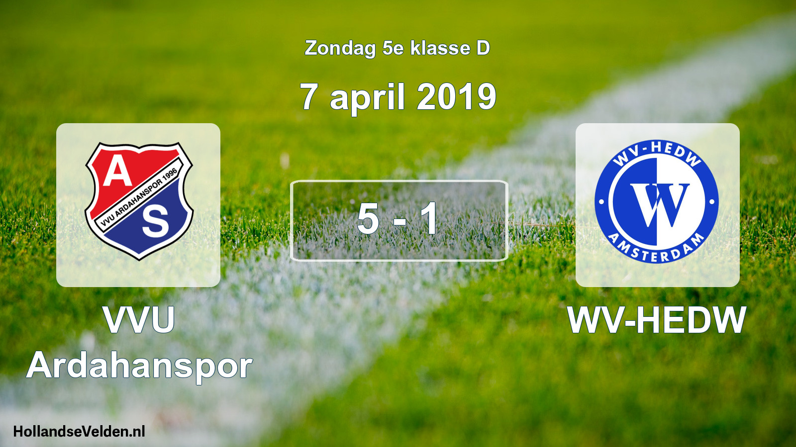 Total number of matches played: VVU Ardahanspor - WV-HEDW 5 - 1 (7 April 2019)