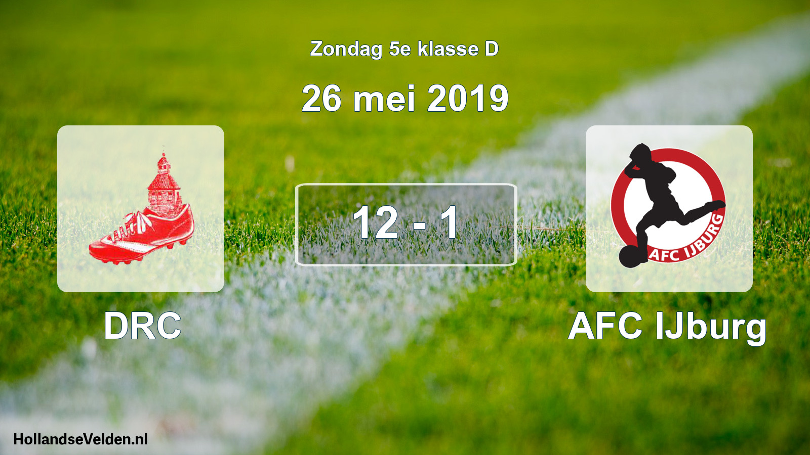 Total number of matches played: DRC - AFC IJburg 12 - 1 (26 May 2019)