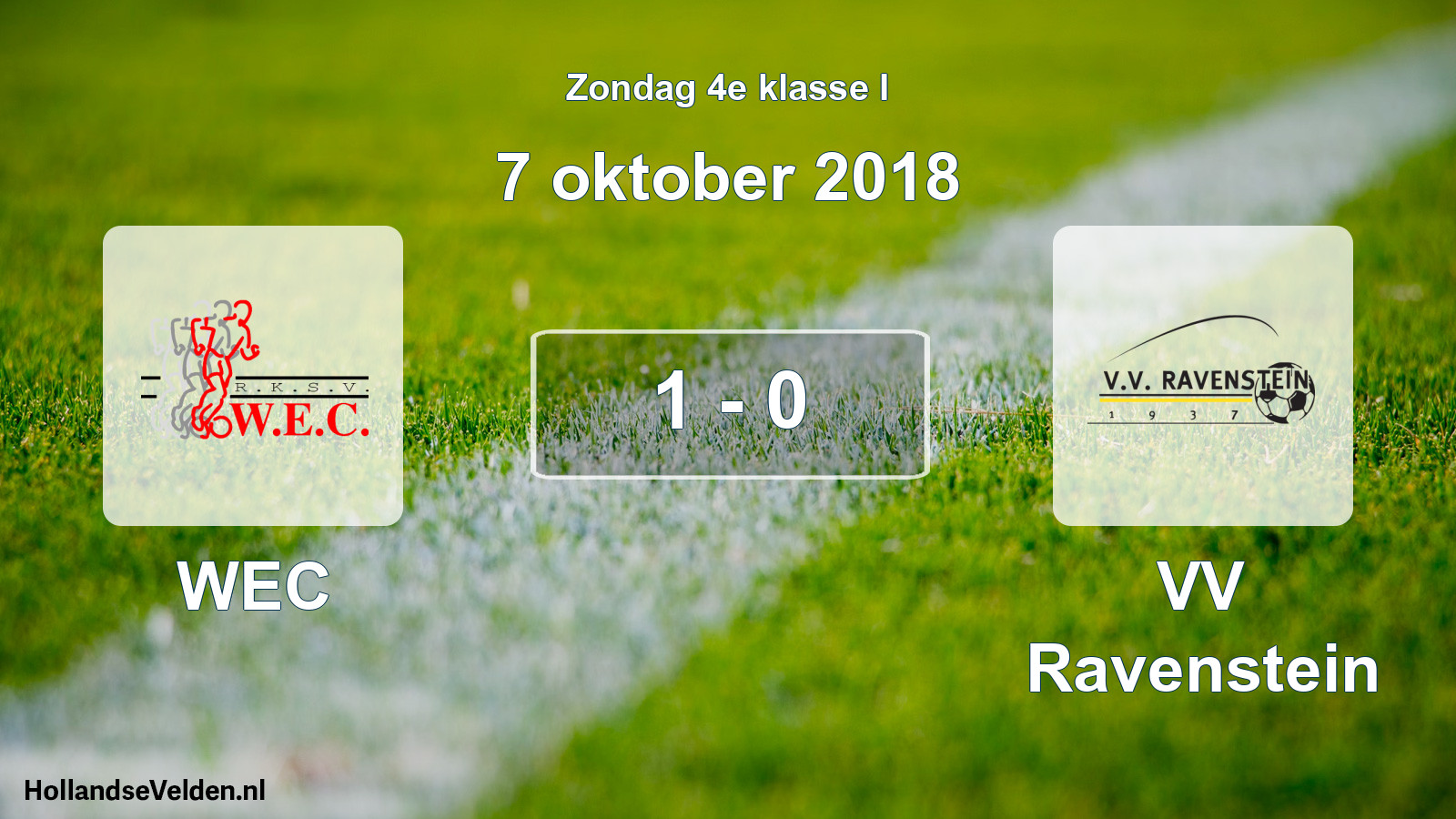 Total number of matches played: WEC - VV Ravenstein 1 - 0 (7 October 2018)