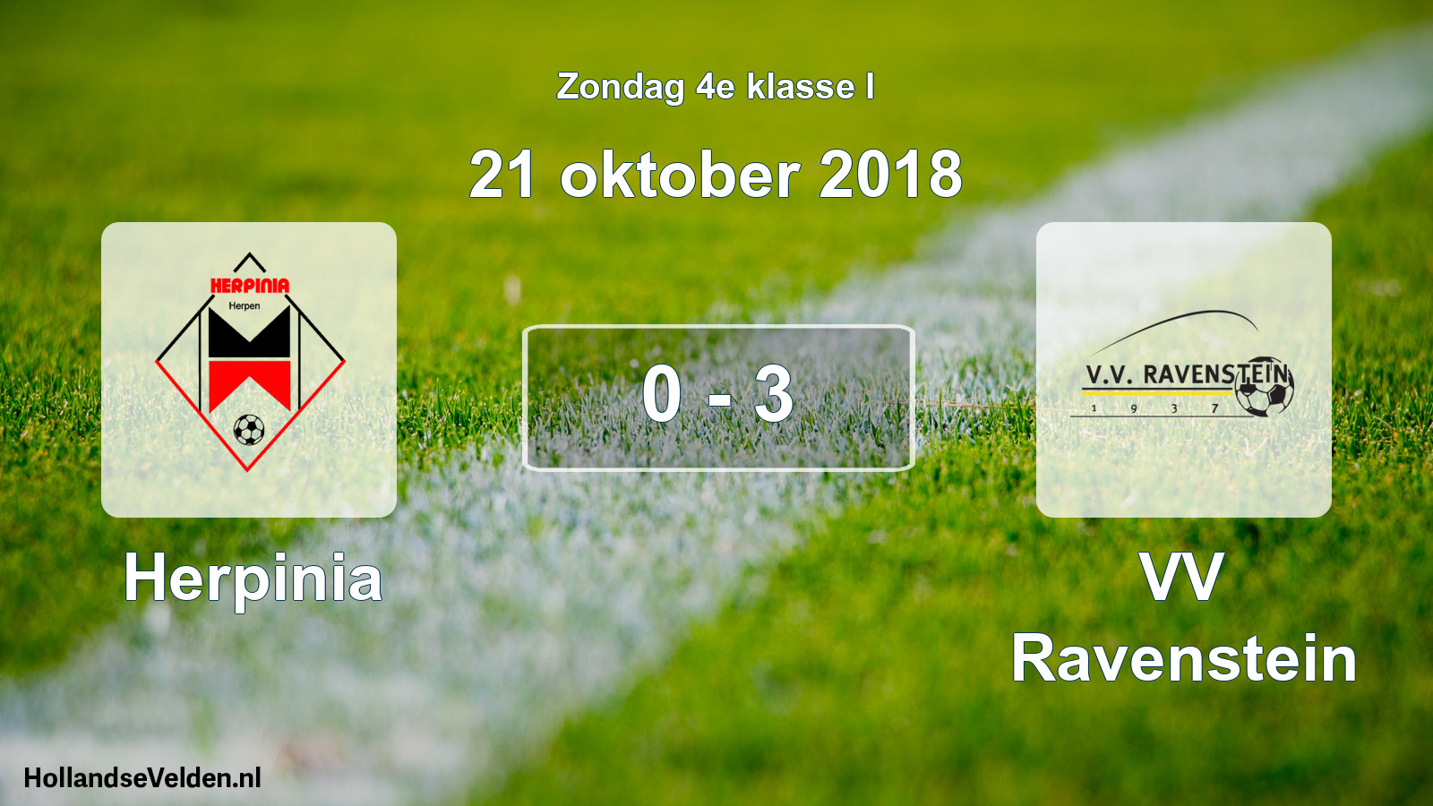 Total number of matches played: Herpinia - VV Ravenstein 0 - 3 (21 October 2018)