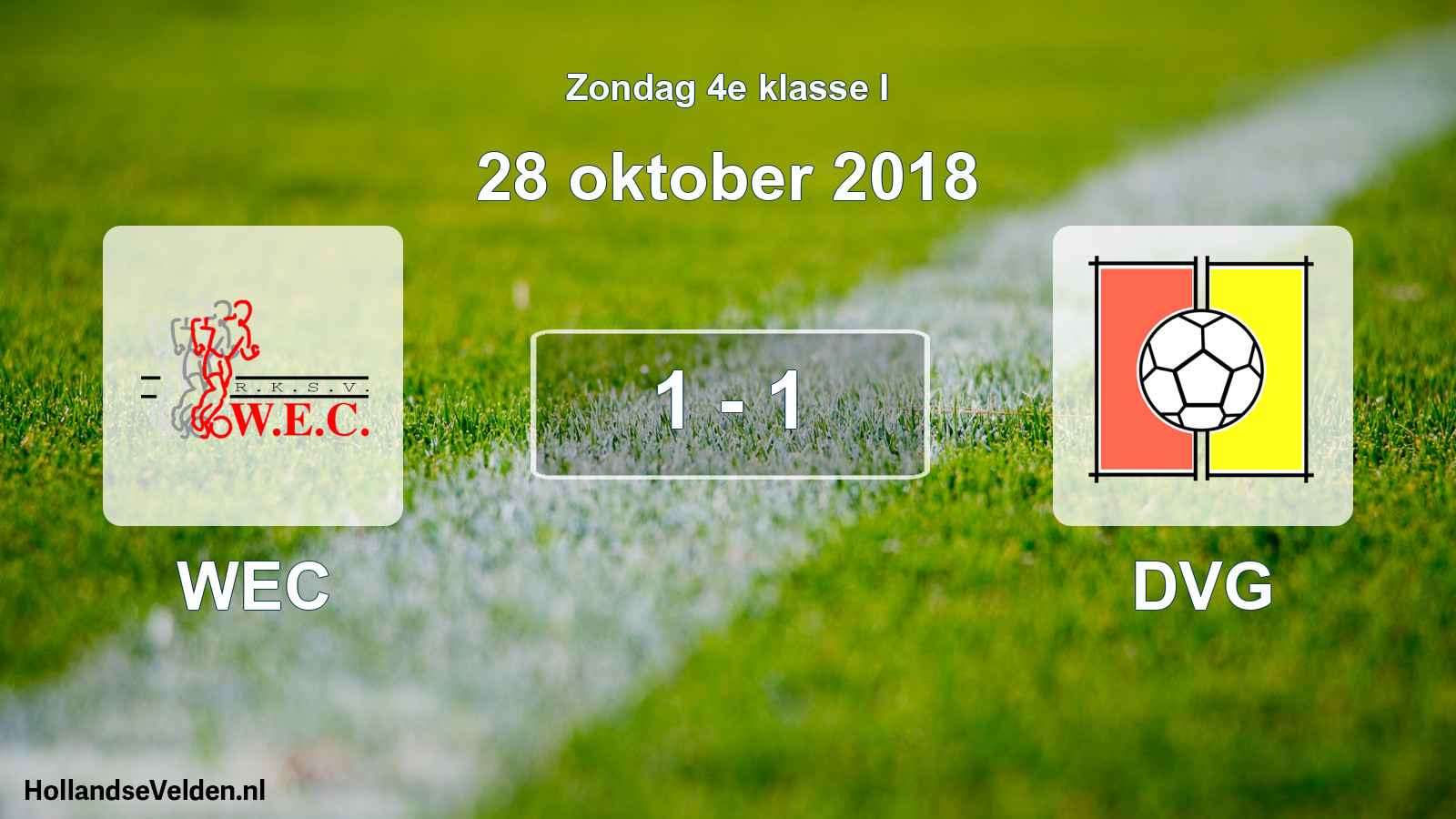 Total number of matches played: WEC - DVG 1 - 1 (28 October 2018)