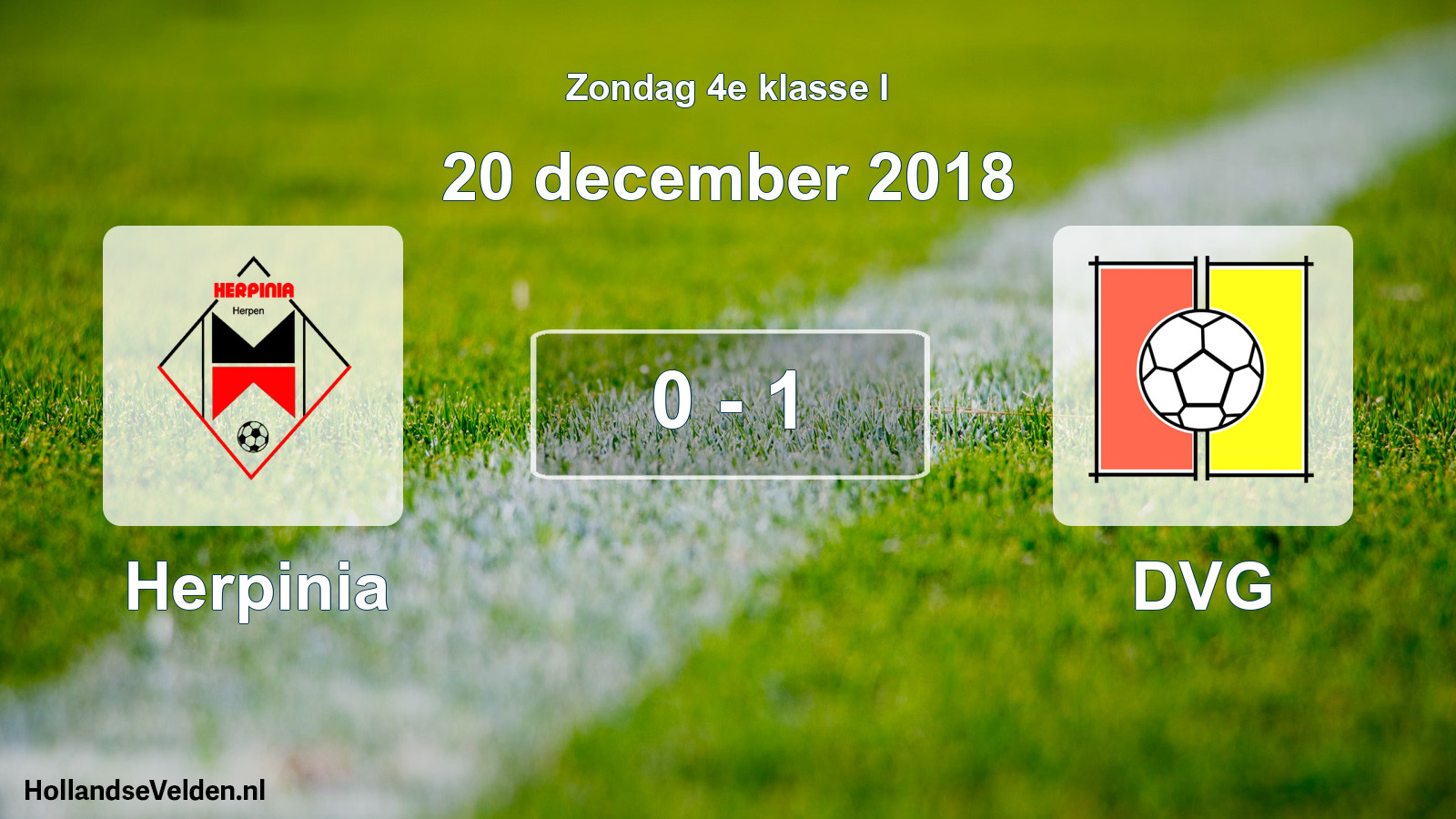 Total number of matches played: Herpinia - DVG 0 - 1 (20 December 2018)