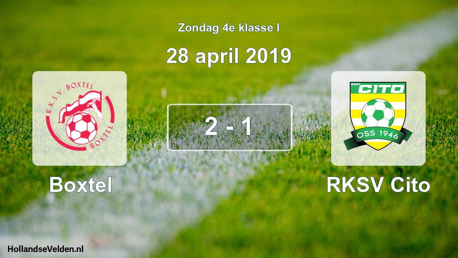 Total number of matches played: Boxtel - RKSV Cito 2 - 1 (28 April 2019)