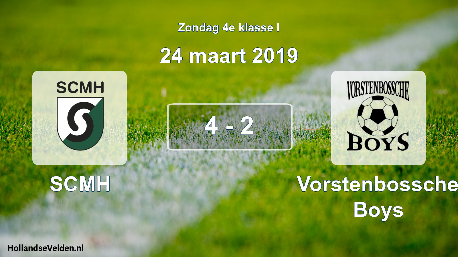 Total number of matches played: SCMH - Vorstenbossche Boys 4 - 2 (24 March 2019)