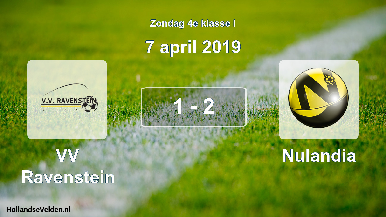 Total number of matches played: VV Ravenstein - Nulandia 1 - 2 (7 April 2019)
