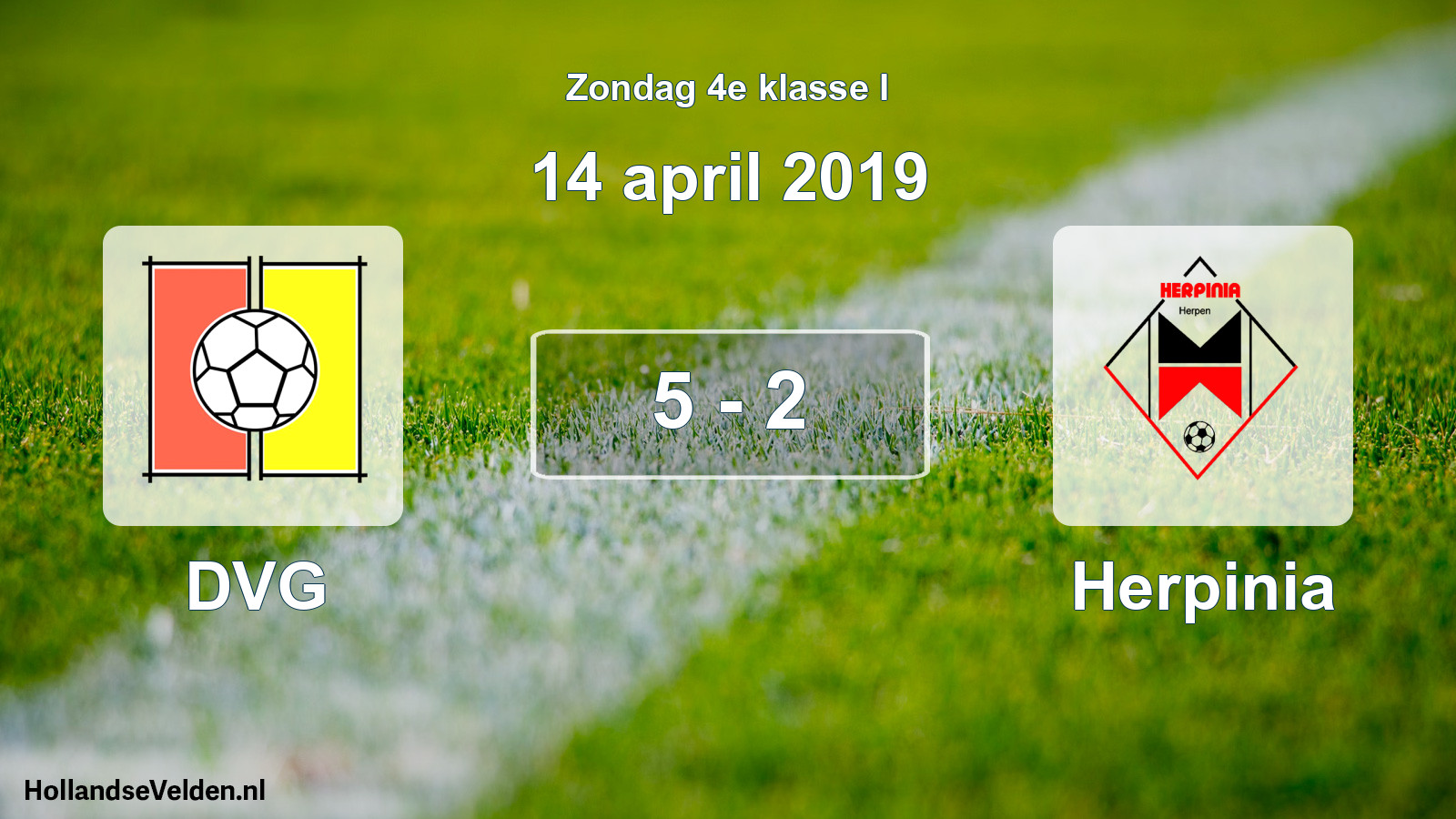 Total number of matches played: DVG - Herpinia 5 - 2 (14 April 2019)