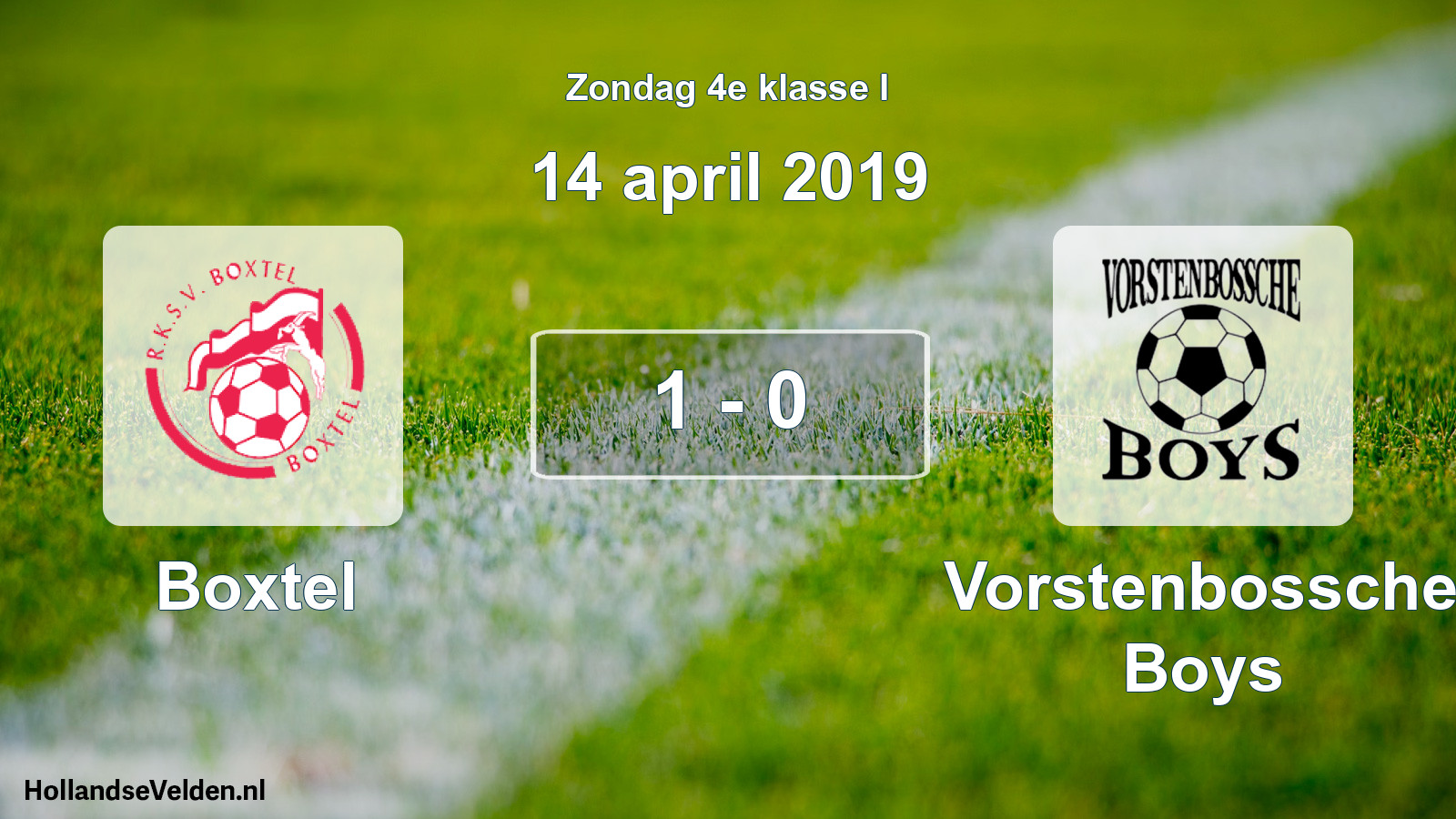 Total number of matches played: Boxtel - Vorstenbossche Boys 1 - 0 (14 April 2019)
