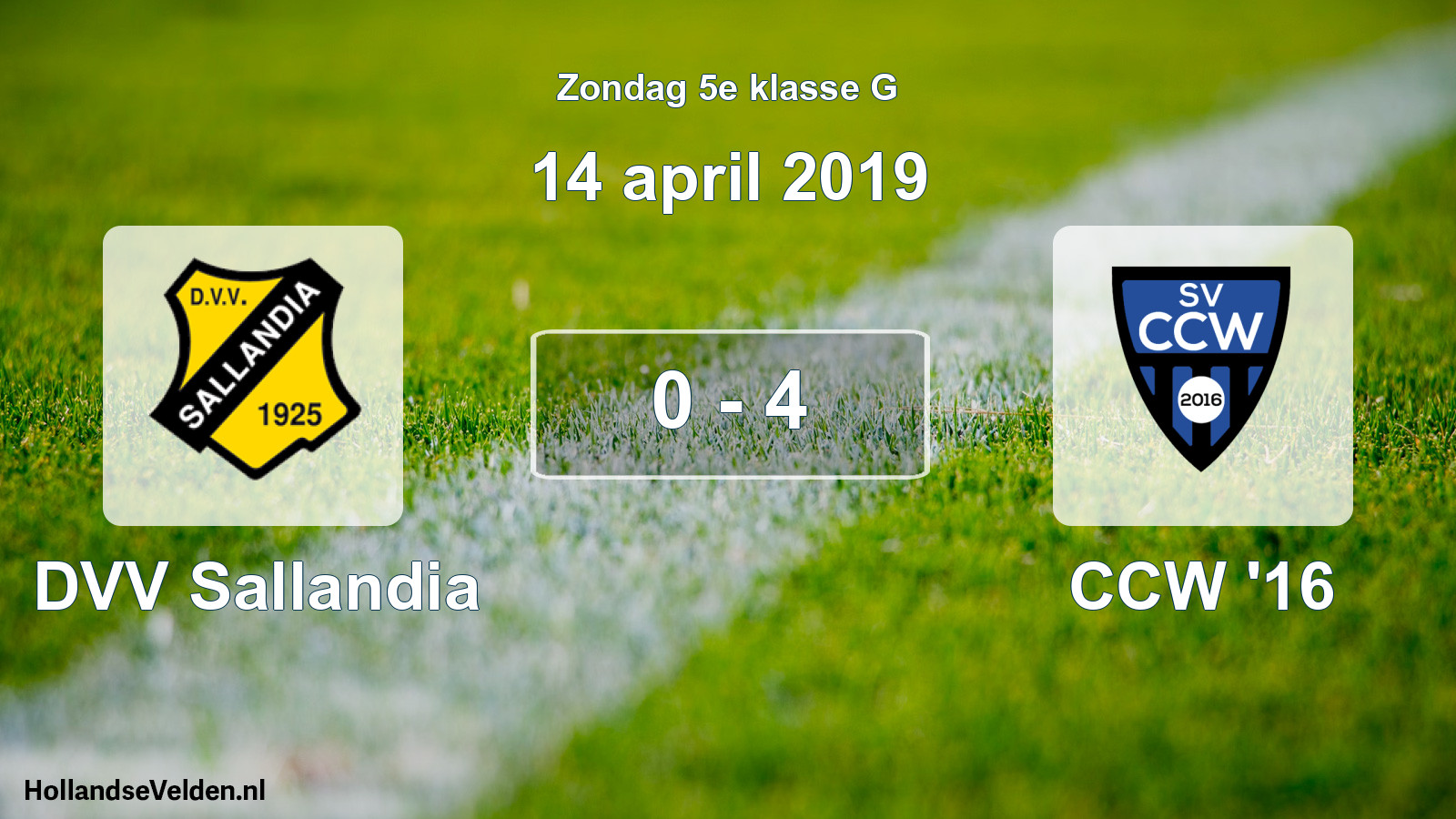 Total number of matches played: DVV Sallandia - CCW '16 0 - 4 (14 April 2019)