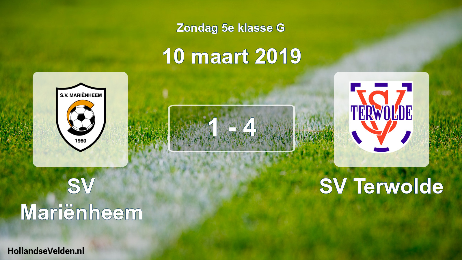 Total number of matches played: SV Mariënheem - SV Terwolde 1 - 4 (10 March 2019)