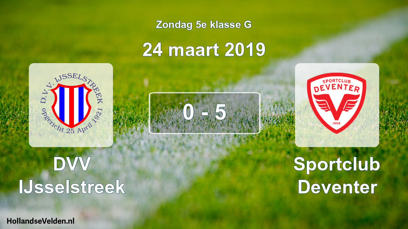Total number of matches played: DVV IJsselstreek - Sportclub Deventer 0 - 5 (24 March 2019)