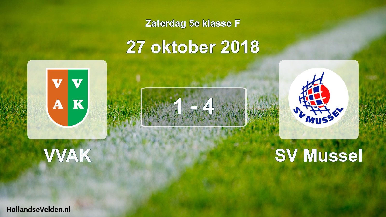 Total number of matches played: VVAK - SV Mussel 1 - 4 (27 October 2018)