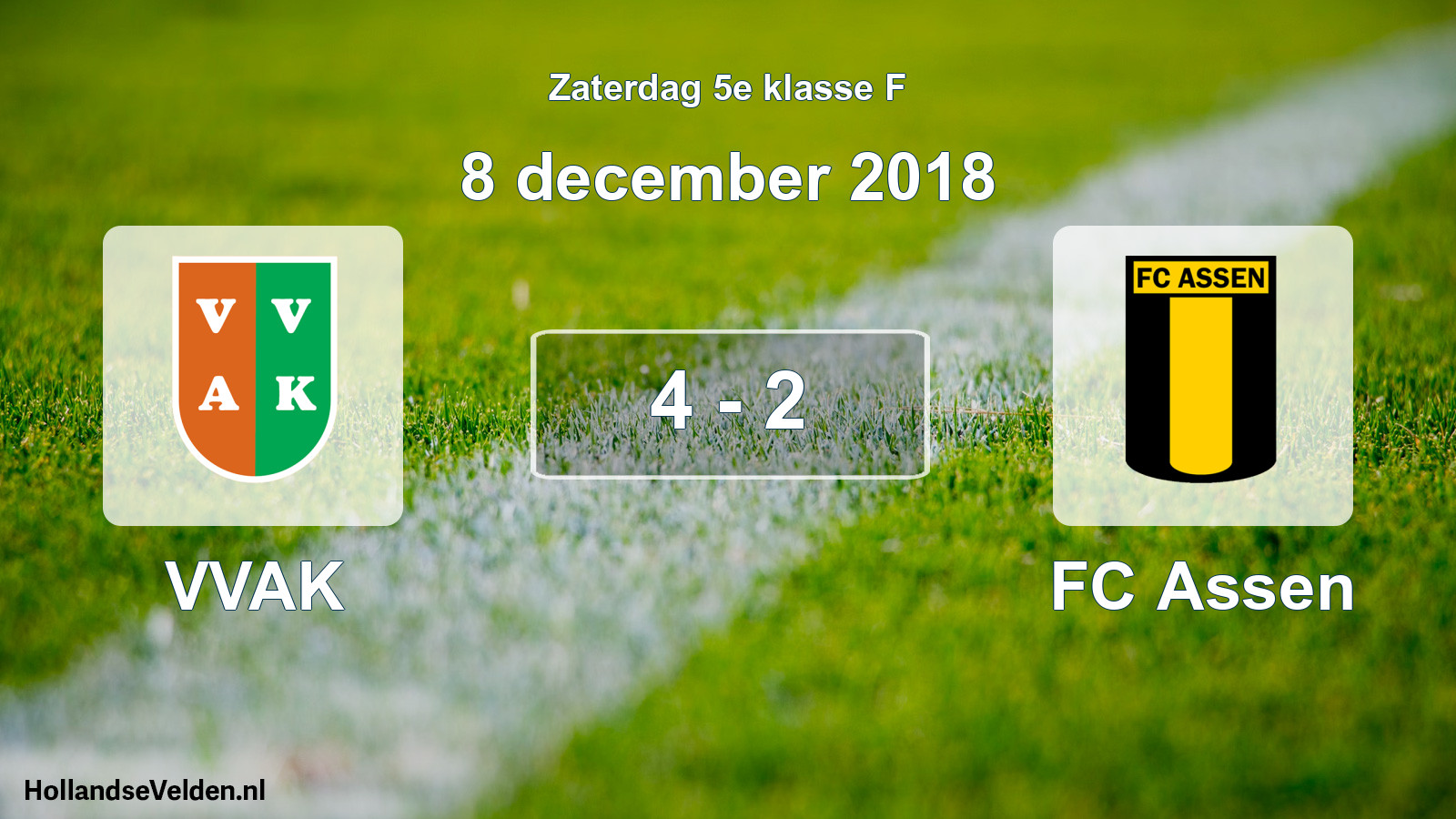 Total number of matches played: VVAK - FC Assen 4 - 2 (8 December 2018)