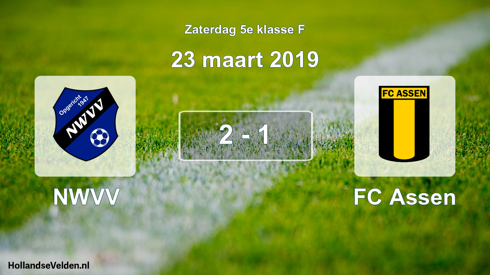 Total number of matches played: NWVV - FC Assen 2 - 1 (23 March 2019)