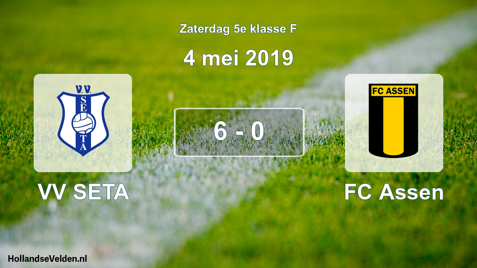 Total number of matches played: VV SETA - FC Assen 6 - 0 (4 May 2019)