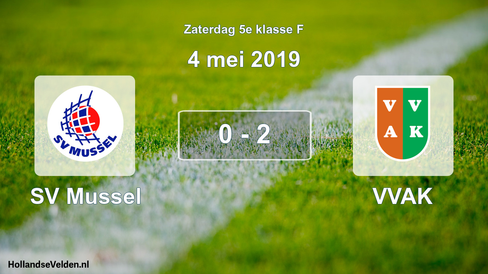 Total number of matches played: SV Mussel - VVAK 0 - 2 (4 May 2019)