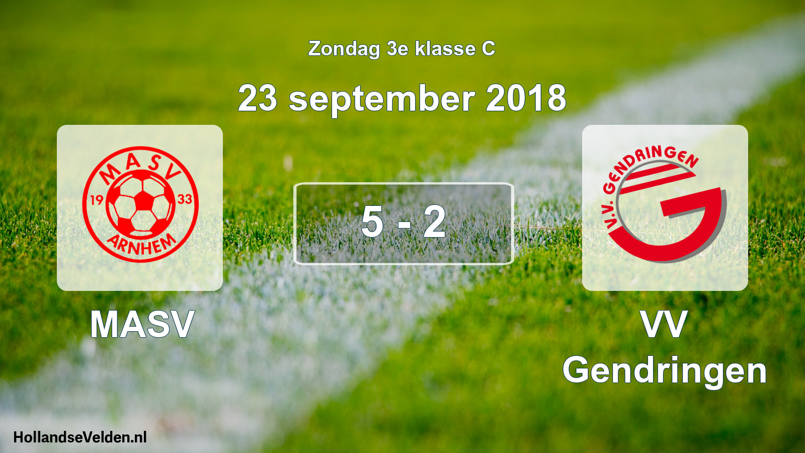 Total number of matches played: MASV - VV Gendringen 5 - 2 (23 September 2018)