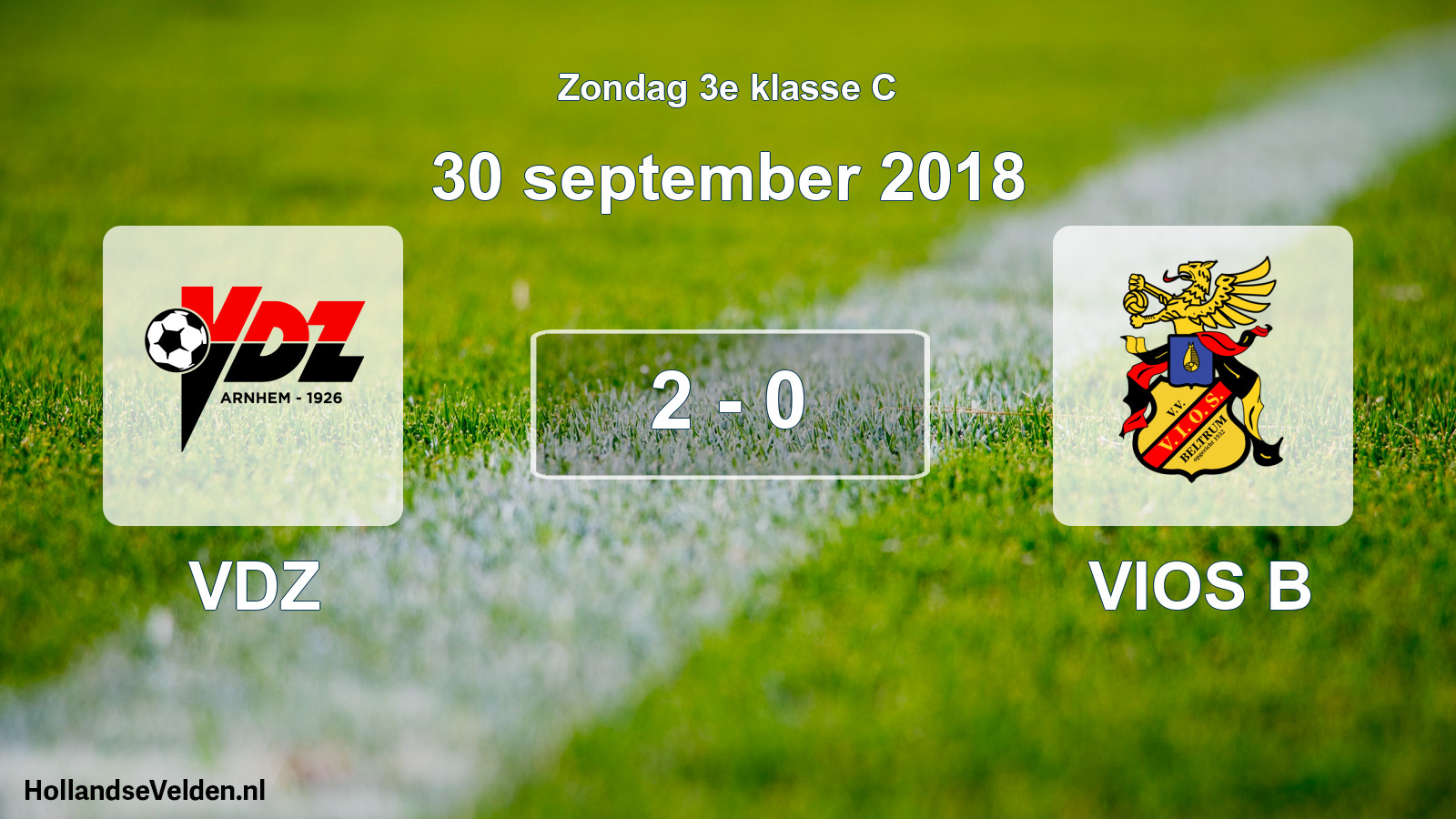 Total number of matches played: VDZ - VIOS B 2 - 0 (30 September 2018)